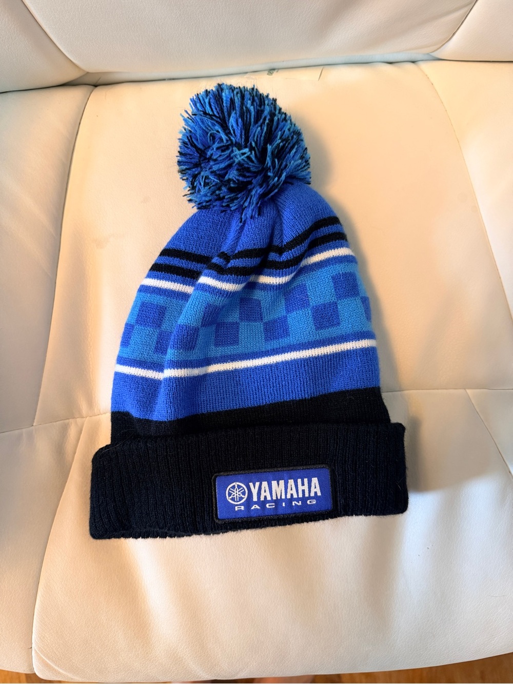 Yamaha Racing Blue Pom Beanie